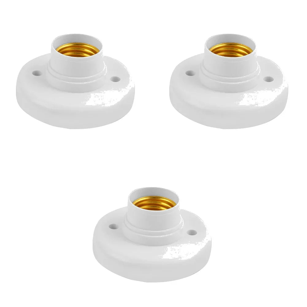 E27 Lamp Holder Screw Cap Socket White Ceiling Light Multifunctional Lamp Bulb Fixing Base Stand Light Bulb Holder