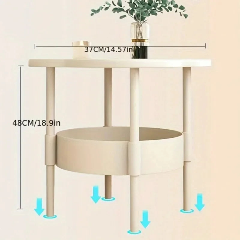 Four-leaf Clover Sofa Side Several Bedroom Small Table Home Living Room Storage Table Creative Balcony Double Layer Coffee Table