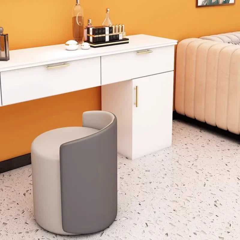 Makeup Stool, Household Dressing Table Stool, Modern Living Room Low Round Stool