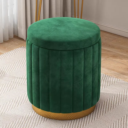 Fashion Storage Stool, Shoe Changing Stool, Makeup Stool, Bedroom Dressing Table Round Stool, New Round Stool with Storage Space