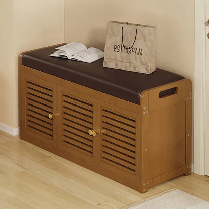 Shoe Cabinets Upholstered Soft Padded Shoe Bench Storage Seat Entryway Mudroom Ottoman Shoe Cabinet Dustproof Hidden Compartment