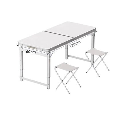 Portable Folding Picnic Table Adjustable Height Lightweight Compact Aluminum Easy Carry Camping Beach Tailgate Backyard Tables