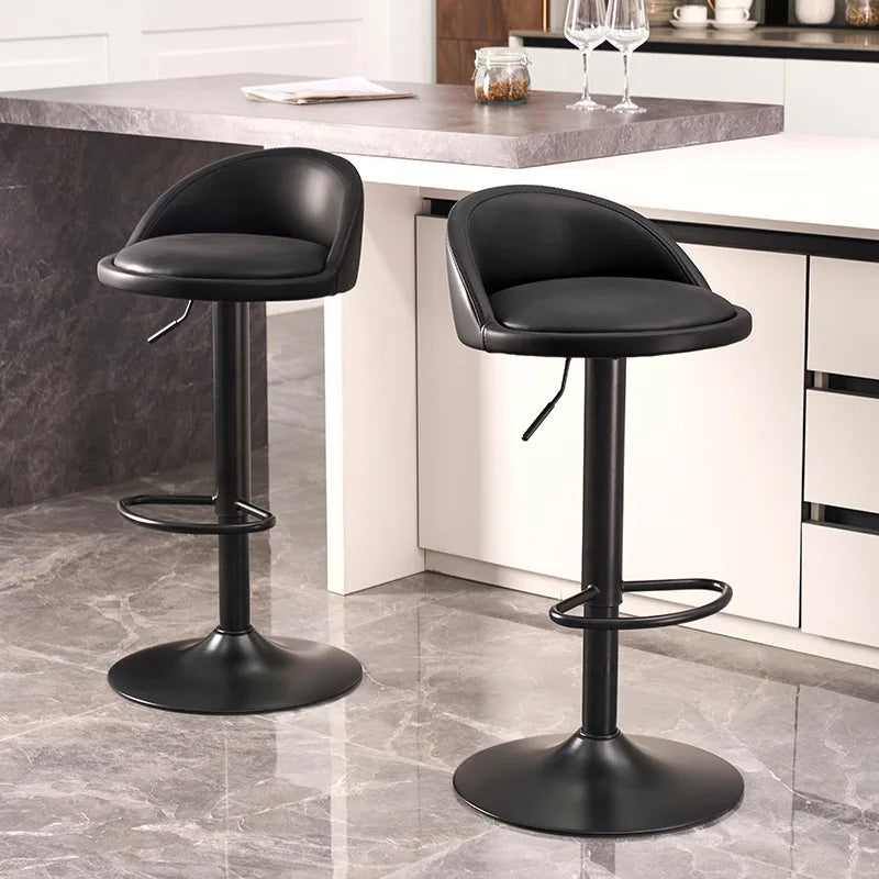 Vintage Swivel High Kitchen Island Counter Stools Chairs Velvet Padded Home Bar Stool Benches Dining Chair Bancos Para Bar
