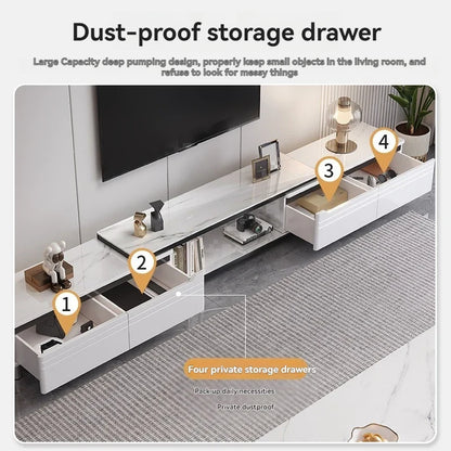 Modern minimalist living room household TV cabinet, floor standing retractable TV cabinet, coffee table, tea table combination