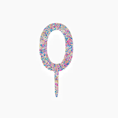 Sparkling 0-9 Number Happy Birthday Cake Topper Gold Acrylic Wedding Cake Topper Kids Birthday Party Cake decoration Baby shower