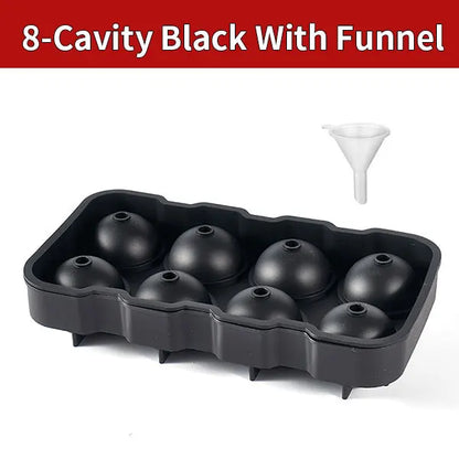 Large Sphere Ice Cube Molds 4/8 Grid Whiskey Ice Mold Leak-free Round Ice Cube Mold Easy Fill & Release Ice Ball Maker Tools