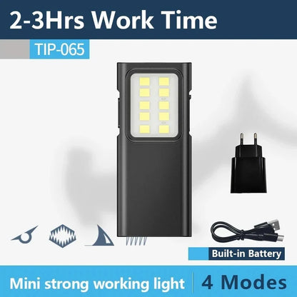 EDC Flashlight Keychain Light  Super Bright With Pen Clip Mini LED Flashlight, USB Charging Port Emergency Work Camping Light