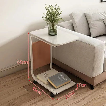 Mobile Bedside Table Nightstand Rolling Storage Cabinet Drawer Small Side Table Sofa End Table Bedroom Living Room Nightstand