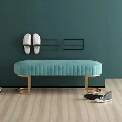 Nordic Fabric Ottomans Long Sofa Bench Luxury Home Creative Doorway Corridor Shoe Changing Stool Fitting Room Chair