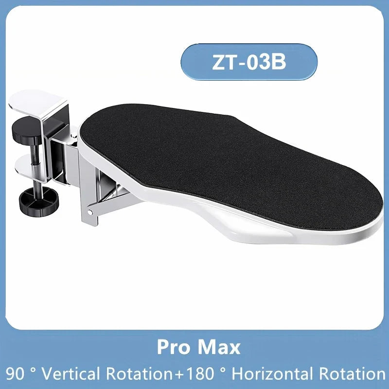 Computer Arm Rest Support Extender for Desk Adjustable Rest Pad Holder Ergonomic Elbow Rest Holder Folding Rotating Desk
