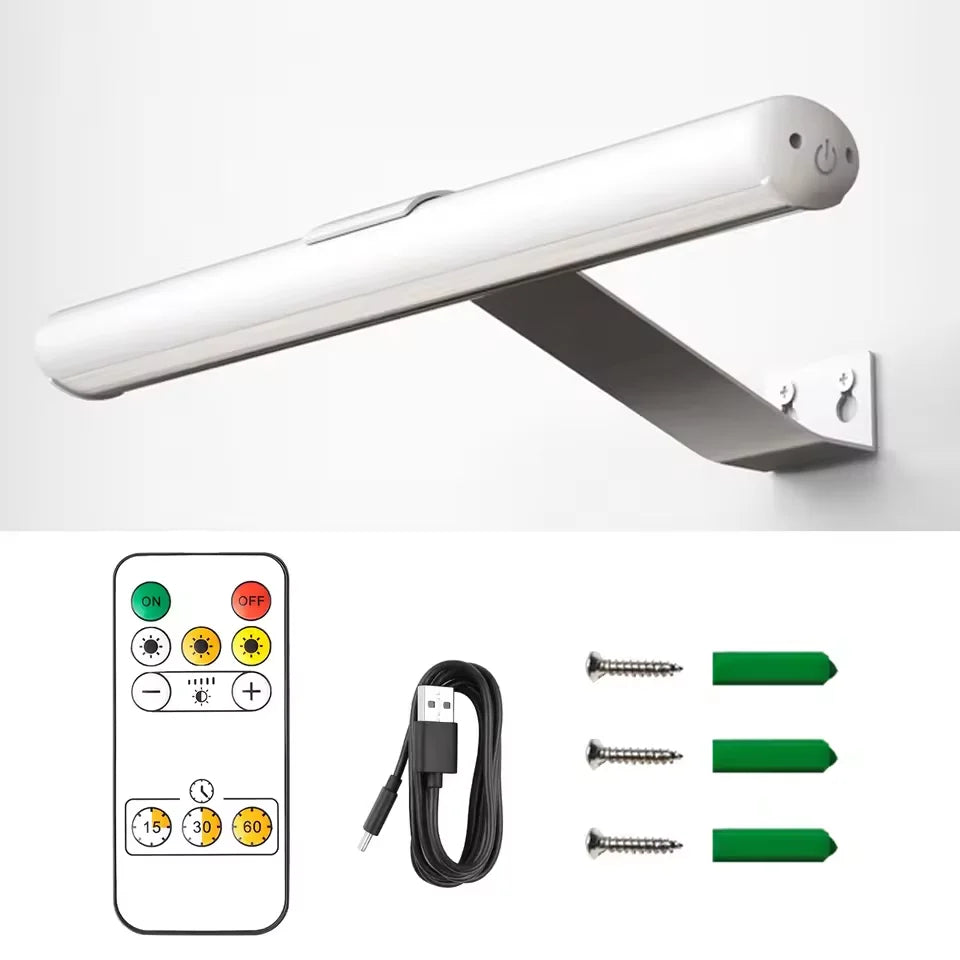 4000mAh Painting Picture Light Portrait With Remote Living Room Wireless Wall Lamp Art Display Rechargeable Battery Operated