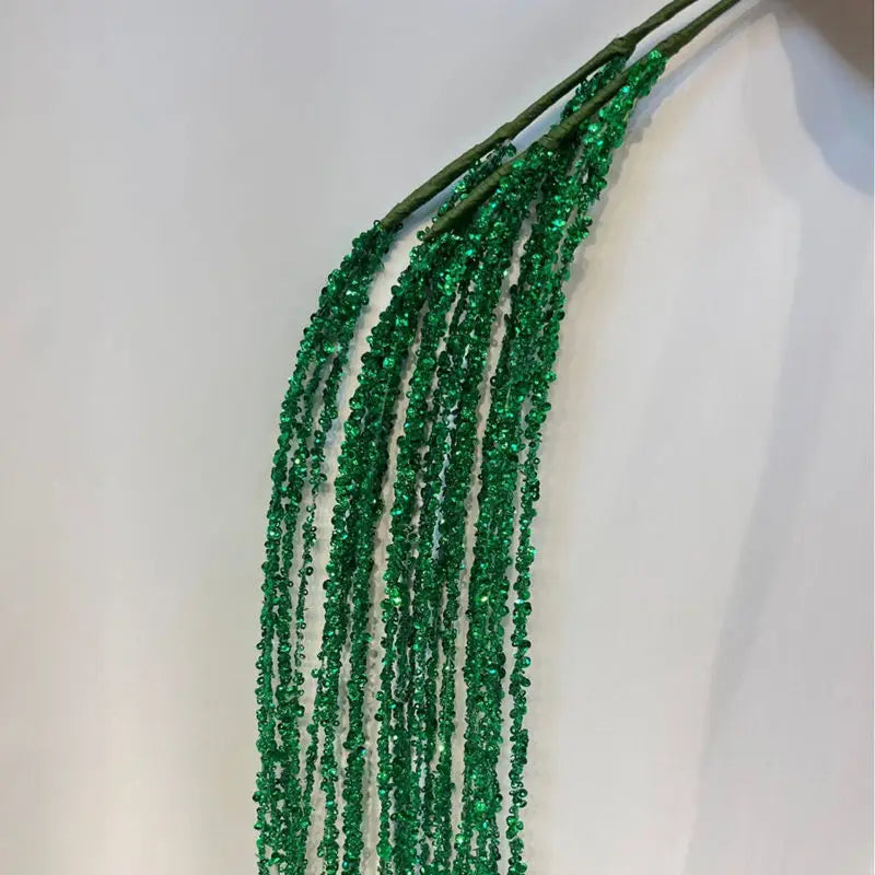 Sequin Glitter Christmas Party Branch Sticks Decoration White Artificial Plant Tassel Wheat Ears for Xmas Tree Ornament Supplies
