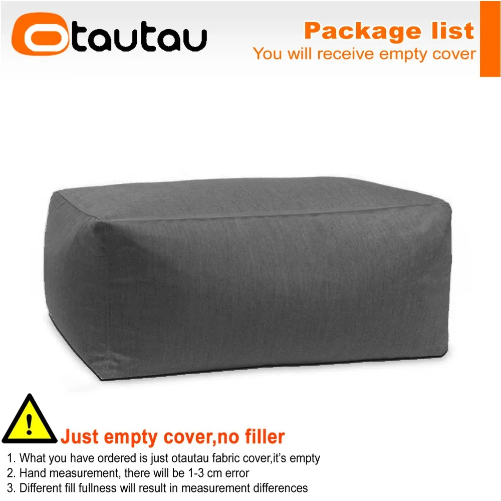 OTAUTAU Outdoor Oxford Bean Bag Cover Swim Pool Float Lounger Beach Club Pouf SF505【No Filler!You Need To Fill It By Yourself!】