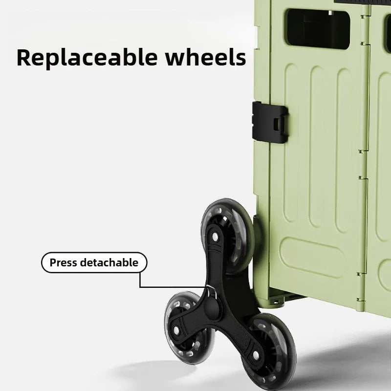 Household multi-functional shopping trolley, portable folding shopping trolley, trailer, camping, large-capacity storage box