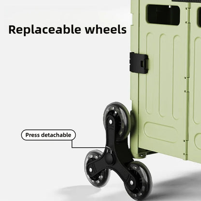 Household multi-functional shopping trolley, portable folding shopping trolley, trailer, camping, large-capacity storage box
