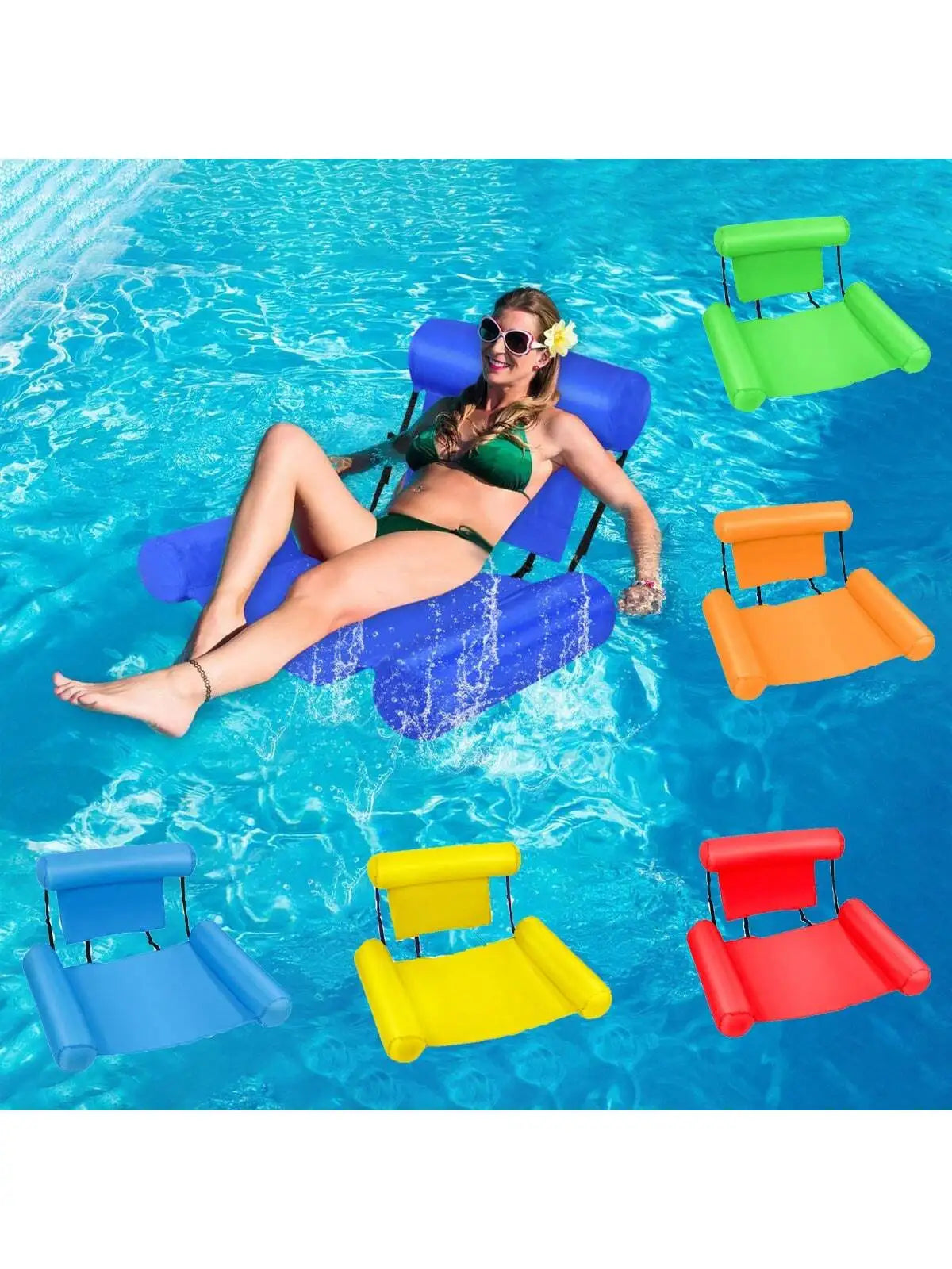 Inflatable Pool Floats Adult Size Water Hammock,Floats for Swimming Pool Multi-Purpose Pool Floating Toys