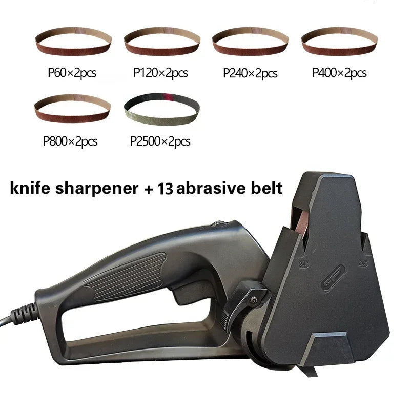 Professional Electric Knife Sharpener Grinder Sand Belts Kitchen Sharpening Machine Honing System Carpenter Tools 2022 NEW