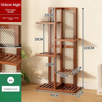 Sturdy Tiered Ladder Plant Stand Indoor Outdoor Flower Pot Shelf Rack Space Saving Corner Living Room Balcony Plant Outdoor