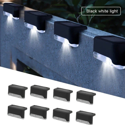 4/8/12Pack Solar Deck Lights, Auto On/Off Outdoor Waterproof Solar Step Wall Lights for Stairs Fence Yard Pathway Decoration
