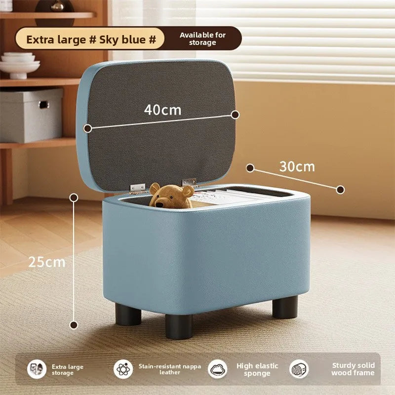 Shoe Cabinets Shoe Stool Upholstered Shoe Bench Storage Ottoman Seat Entryway Hallway Living Room Soft Padded Faux Leather