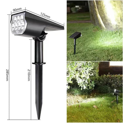 1Pcs Solar Powered 7LED Lamp Adjustable Solar Spotlight In-Ground IP65 Waterproof Landscape Wall Light Outdoor Lighting