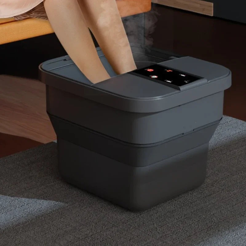 Portable Folding Foot Bath Bathtub Heated Electric Automatic Massage Foot Spa Temperature Control Folding Bucket Home Furniture