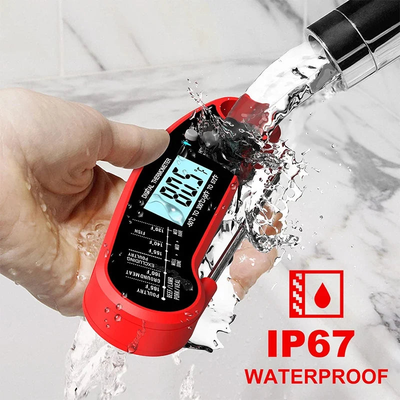 1 Pc Instant Meat Thermometer Waterproof Ultra-Fast Digital Meat Thermometer Kitchen Thermometer For Baking BBQ Grilling YY045