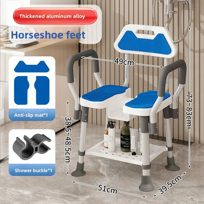 Bath special chair collapsible toilet bathroom bath bench shower non-slip bath chair