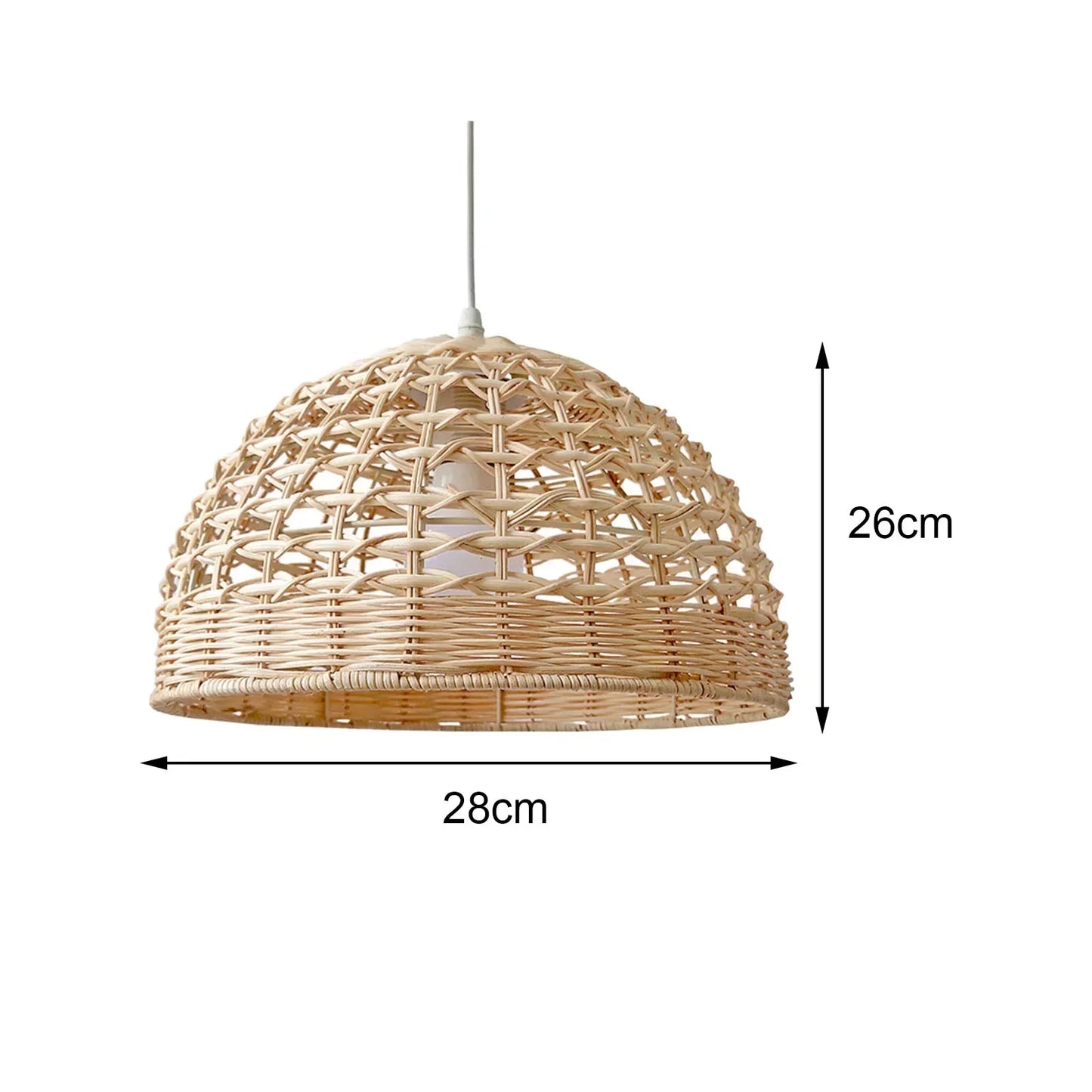 Rattan Chandelier Lampshade Natural Weaved Wicker Pendant Light for Home Restaurant Decor Rattan Hand-Woven Bamboo Lampshade