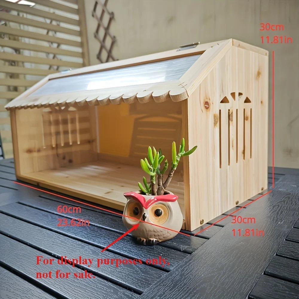 Small Pet Feeding Box Chick Insulation Box Hamster Box Climbing Pet Villa - for Pet Mice Rutin Chickens Reptiles Hedgehogs