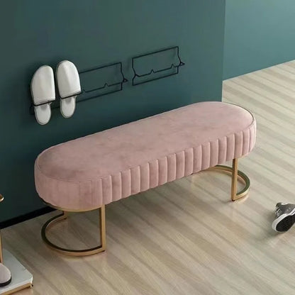 Nordic Fabric Ottomans Long Sofa Bench Luxury Home Creative Doorway Corridor Shoe Changing Stool Fitting Room Chair