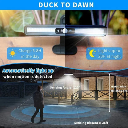 1/2 Pack Solar Light Outdoor 36 LED Motion Sensor Lights IP65 Waterproof 3 Modes Dual Bracket for Fence Gutter Garden