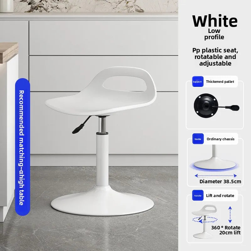 Adjustable Swivel Hydraulic Bar Stool Counter Stool Kitchen Bar Chair Backrest Padded Seat Commercial Home Island Pair Chaise