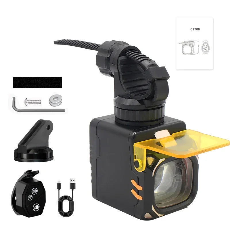 1700 Lumens ZHIYU Bike Headlight Bicycle Flashlight Handlebar Type-C MTB Road Highlight C1700 Front Lamp Bicycle Accessories
