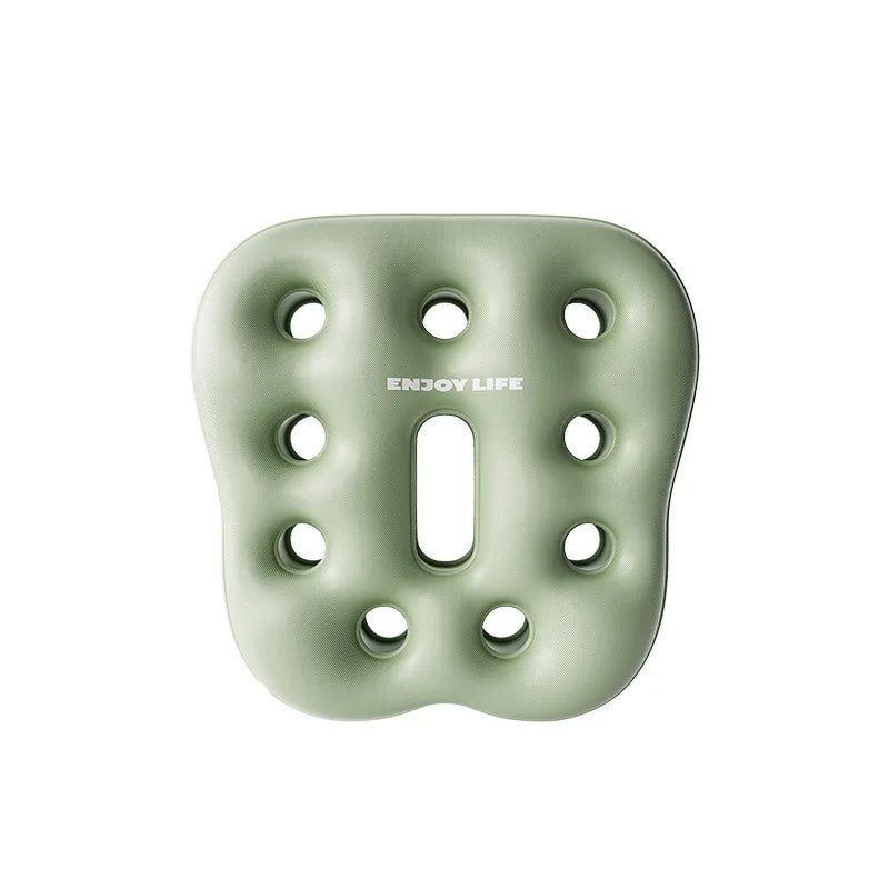 PVC inflatable seat cushion for portable storage, office and home use, anti slip and breathable chair cushion, anti hemorrhoid