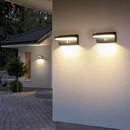 Outdoor Solar Wall Light LED energy conservation Waterproof  Motion Sensor wall lamp Courtyard Villa Fence Landscape Lighting