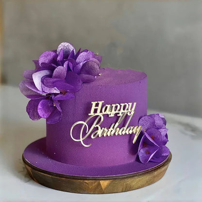 Side Acrylic Happy Birthday Cake Topper New Gold Silver Kids Party Cake Toppers Dessert Decorations Baby Shower Baking Supplies