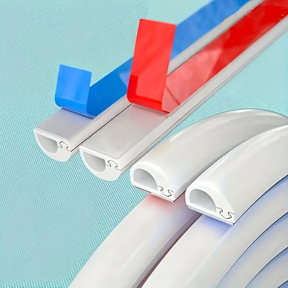 2/3Meter Cord Management Channel Invisible Decorative Wire Cover Anti-Step Protector Adhesive Soft Cable Raceway With Cap