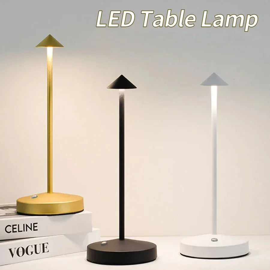 Hotel Rechargeable Table Lamp Creative Dining Touch Led Bar Coffee Pina pro Table Lamp Lampada Da Tavolo Decorative Desk Lamp