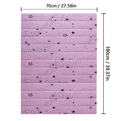 70cmx1/2/3/5/10m 3D Paper Wall Adhesive Living Room PVC Self-adhesive Panels Home Decoration Wallpapers Waterproof Wall Stickers