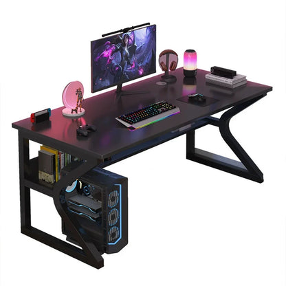 80x50x75cm Modern Large Home Office Desk,Simple Executive Writing Table with Storage,Metal Wooden Study Work PC Gaming Table