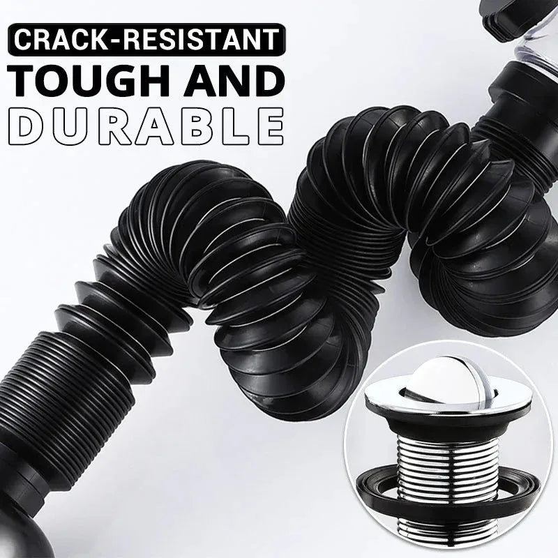 1-3PCS Multi Functional Universal Drain Hand Wash Basin Drain Pipe Basin Drain Pipe Non Adhesive Kitchen Drain Extension Pipe