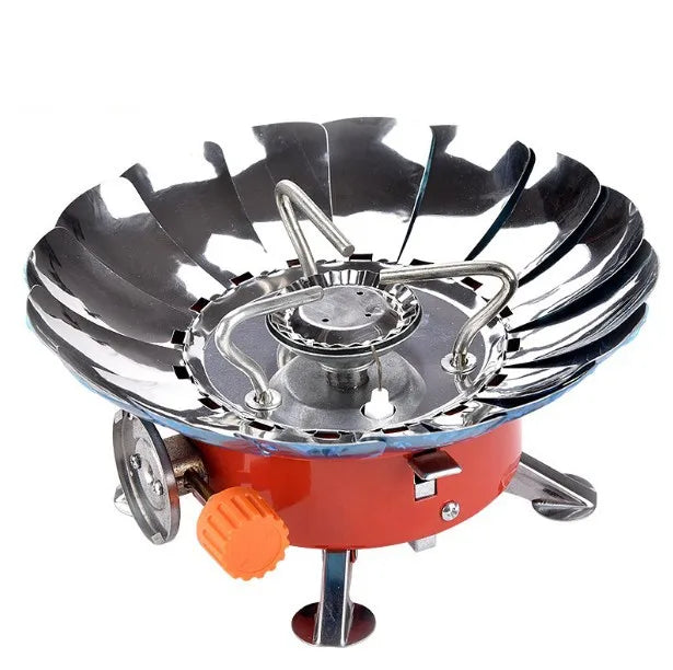 Portable Camping Burner Foldable Windproof Gas Stove High Efficiency Lightweight for Backpacking Hiking Mini Picnic BBQ Grill