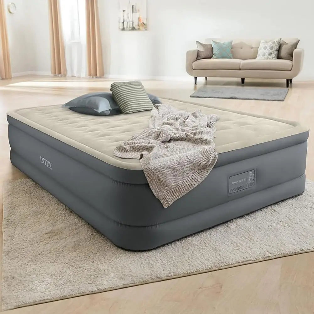 Luxury Air Mattress with Electric Pump, Queen Size, 18 Height, 600lb Capacity