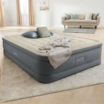 Luxury Air Mattress with Electric Pump, Queen Size, 18 Height, 600lb Capacity