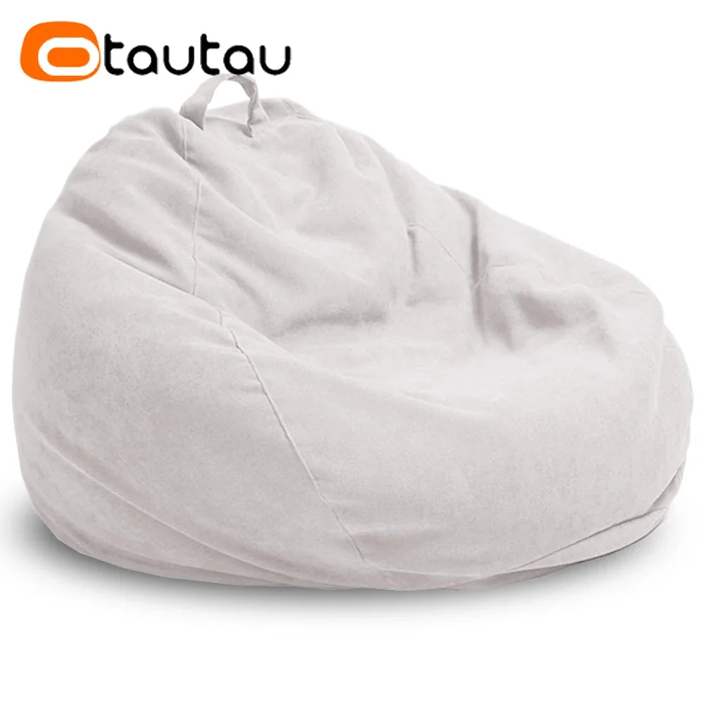 OTAUTAU Thick Waterproof Cotton Bean Bag Cover Without Filler Outdoor Pouf Chair Beanbag Puff Sofa Lounge Recliner Sac DD023