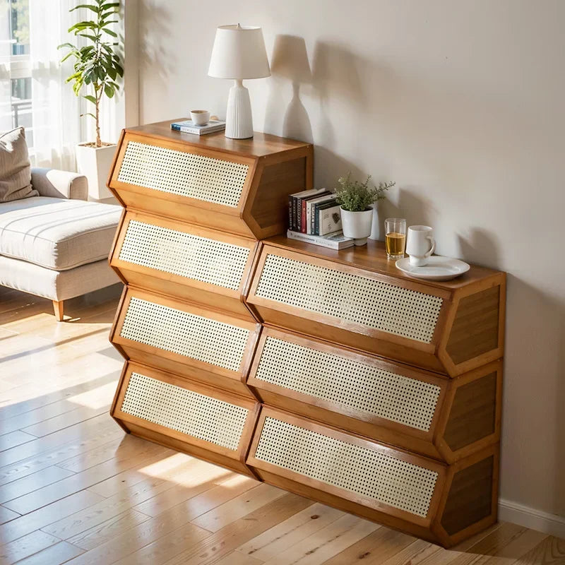 Bucket cabinet, storage cabinet, bedroom, living room, bookshelf, toys, snacks, storage and sorting cabinet can be stacked