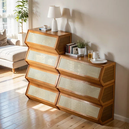 Bucket cabinet, storage cabinet, bedroom, living room, bookshelf, toys, snacks, storage and sorting cabinet can be stacked