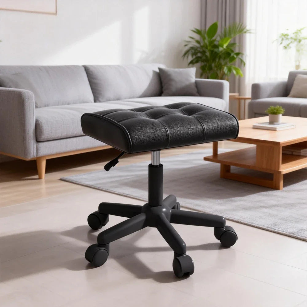 Adjustable Height Foot Rest for Office Chair, Under Desk Elevating Footstool with Memory Foam, Ergonomic Home Sofa Leg Rest