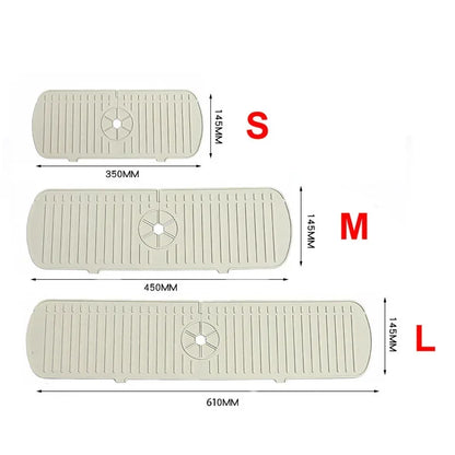 Silicone Drainage Pad Water Ripples Kitchen Bathroom Drainage Pad Wash Basin Sink Splash Proof Draining Pad Countertop Protector